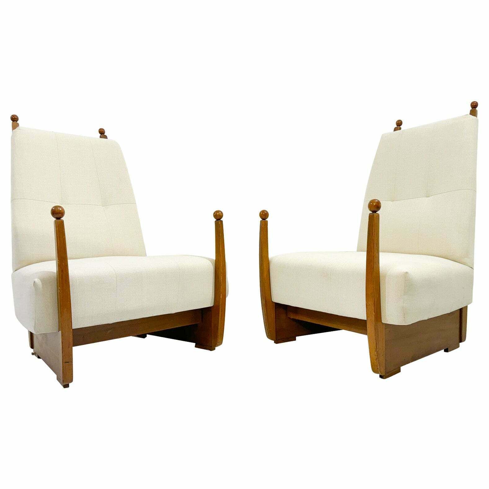 Mid Century Modern Pair Of Hungarian Armchair, 1960s  New Upholstery
