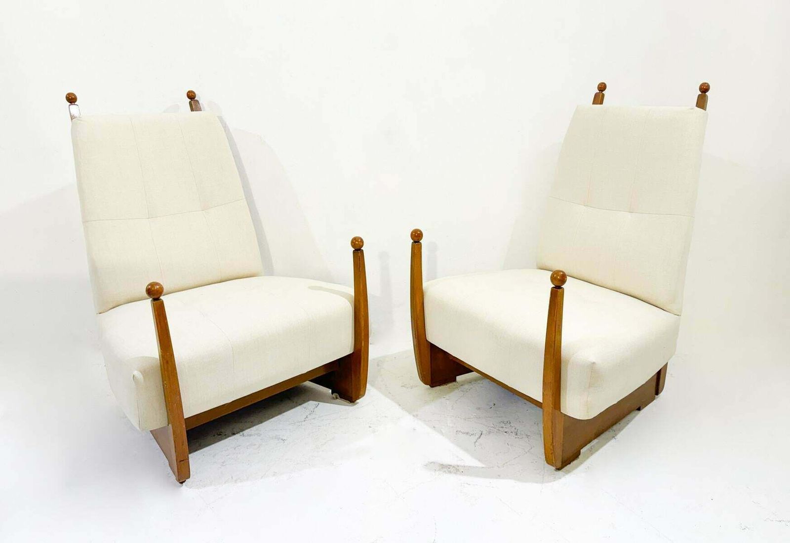 Mid Century Modern Pair Of Hungarian Armchair, 1960s  New Upholstery photo for sale