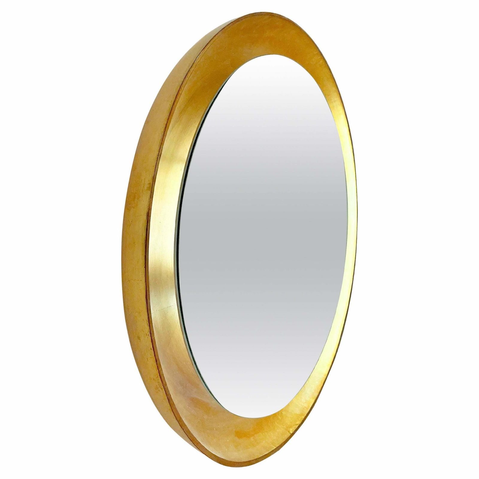 Mid Century Modern Gold Mirror, Wood, Italy, 1960s