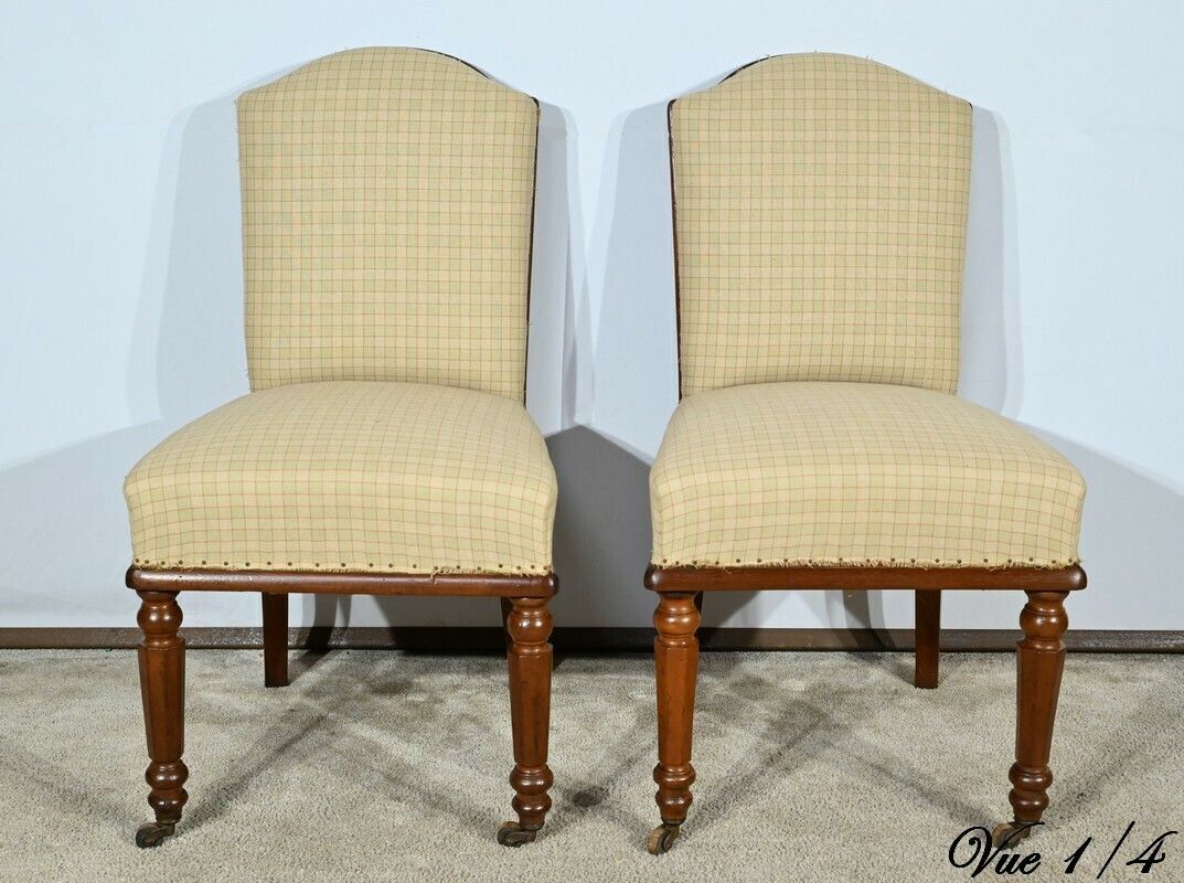 Pair Of Cuban Mahogany Chairs, Restoration Period – Early 19th Century photo vinterior