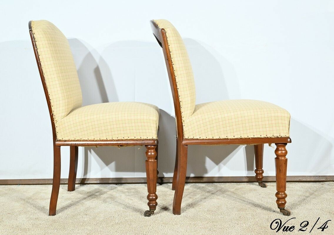 photo vinterior Pair Of Cuban Mahogany Chairs, Restoration Period – Early 19th Century
