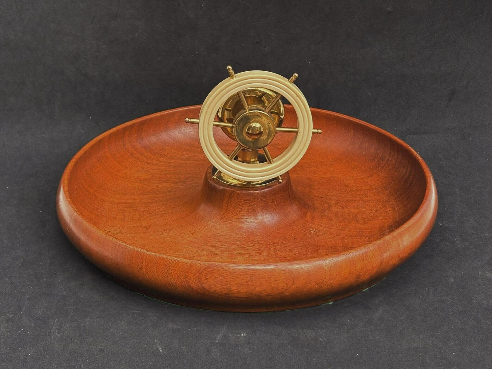 Nutcracker Old Ships Wheel Nutcracker Wood Bakelite Brass Mid Century Nautical Decor Christmas Gift England Gift For Him Mcm Decor Nut Dish