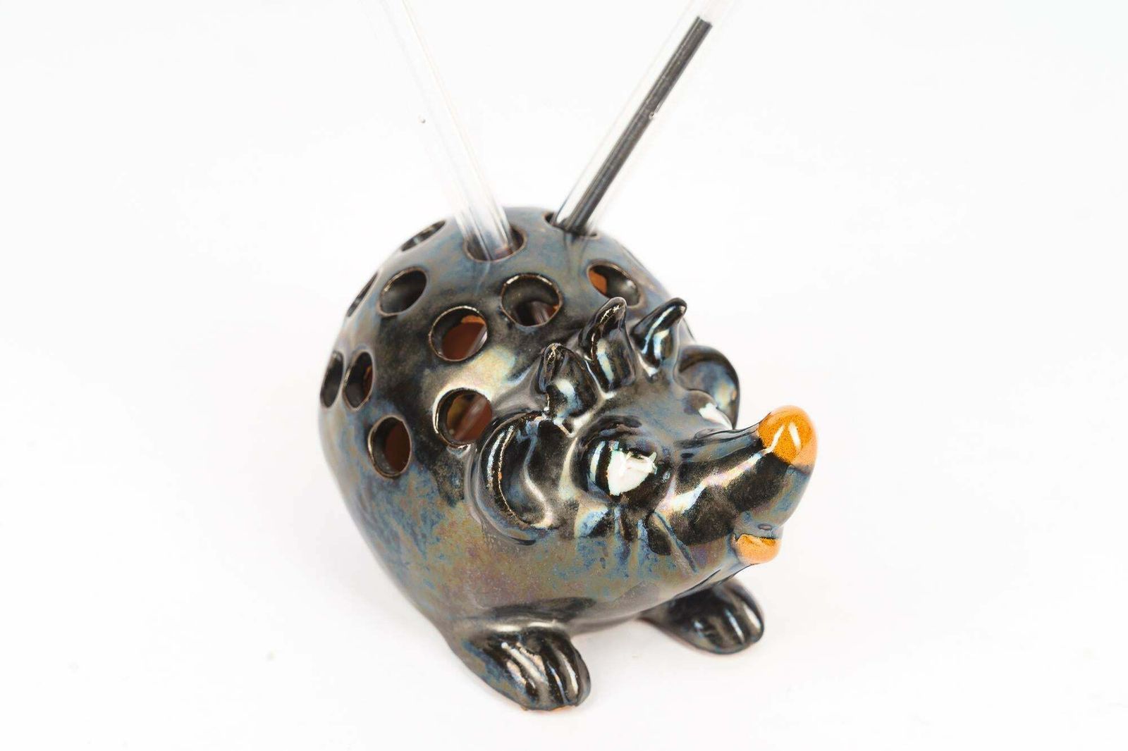 Ceramic Hedgehog Pencil Holder By Wittmann Vienna Around 1960s photo 227.0