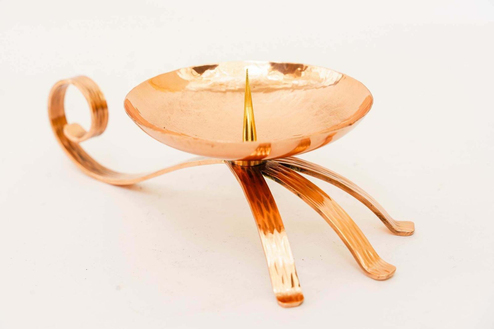 Portable Copper Candle Holder For Wine Cellars Vienna Around 1950s photo 157.0