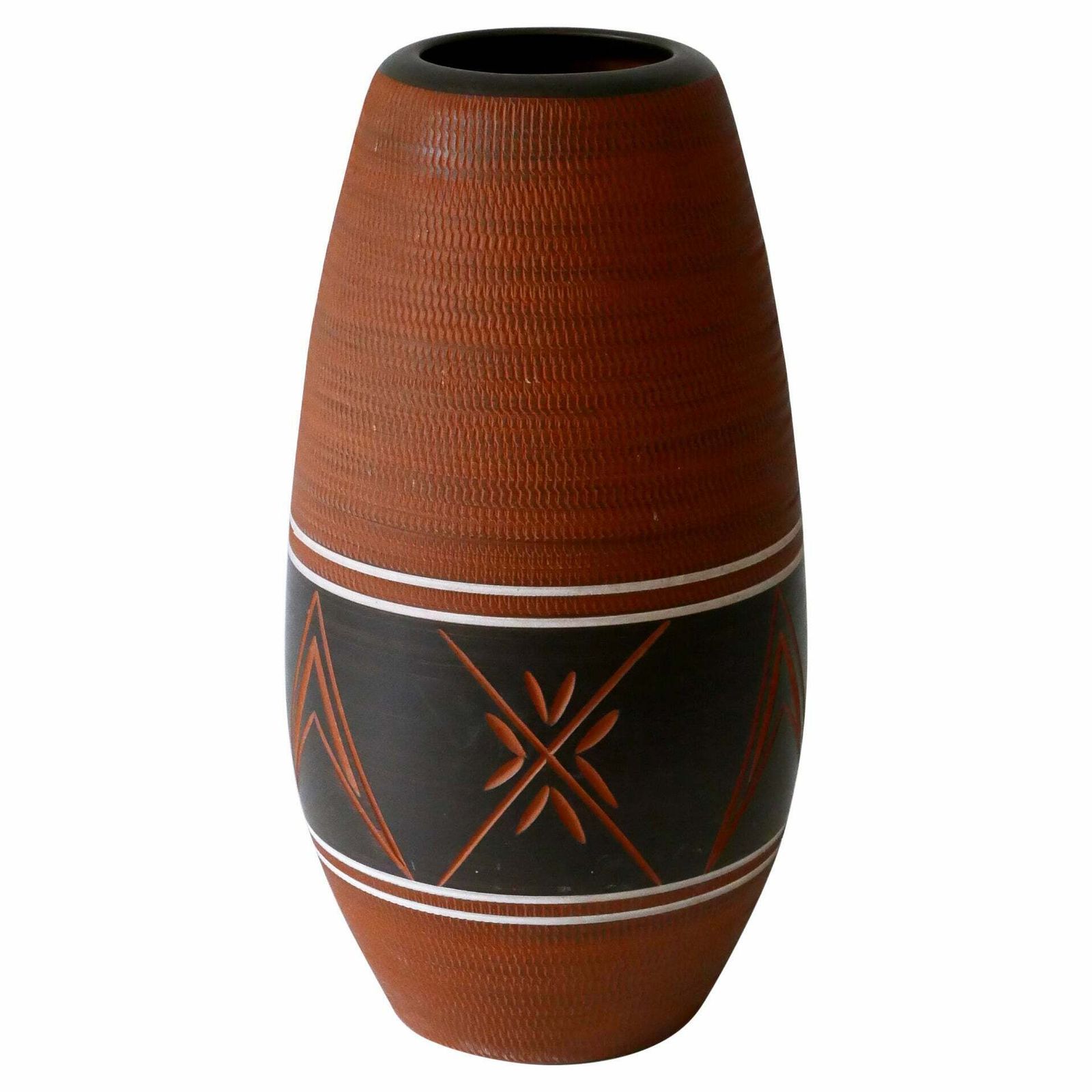 Rare, Large And Elegant Mid Century Modern Ceramic Floor Vase Germany 1960s