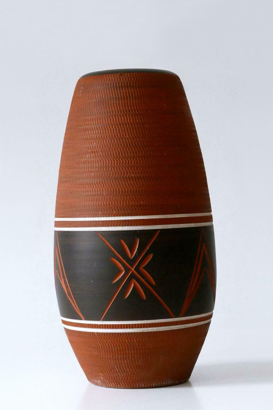 Rare, Large And Elegant Mid Century Modern Ceramic Floor Vase Germany 1960s photo vinterior