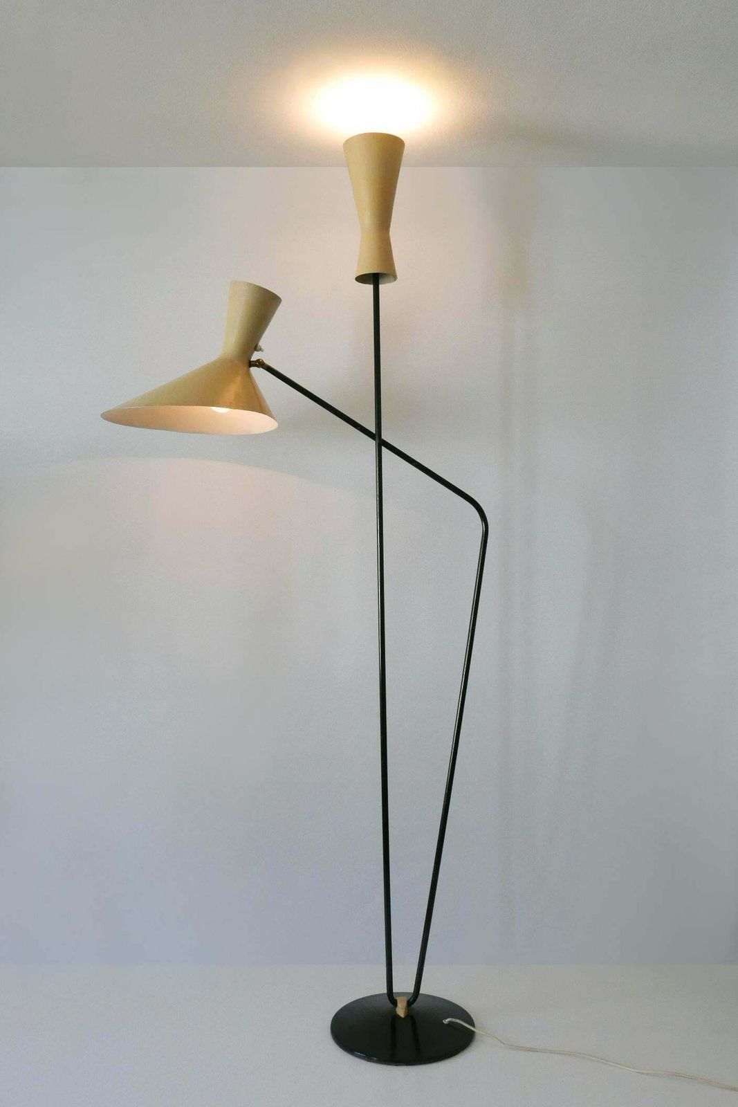 12207.0 Rare Iconic Mid Century Modern Floor Lamp By Prof. Carl Moor For Bag Turgi 1950s photo