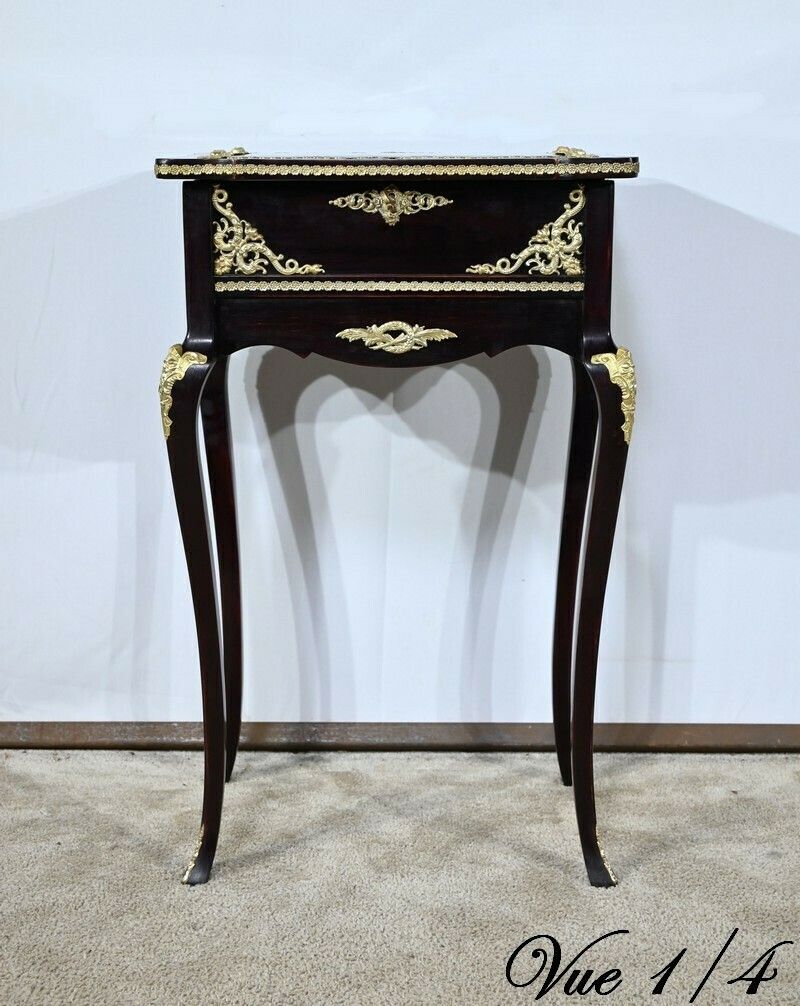 photo for sale Middle Display Table In Stained Mahogany, Louis XV Style, Napoleon III Period – Mid 19th Century