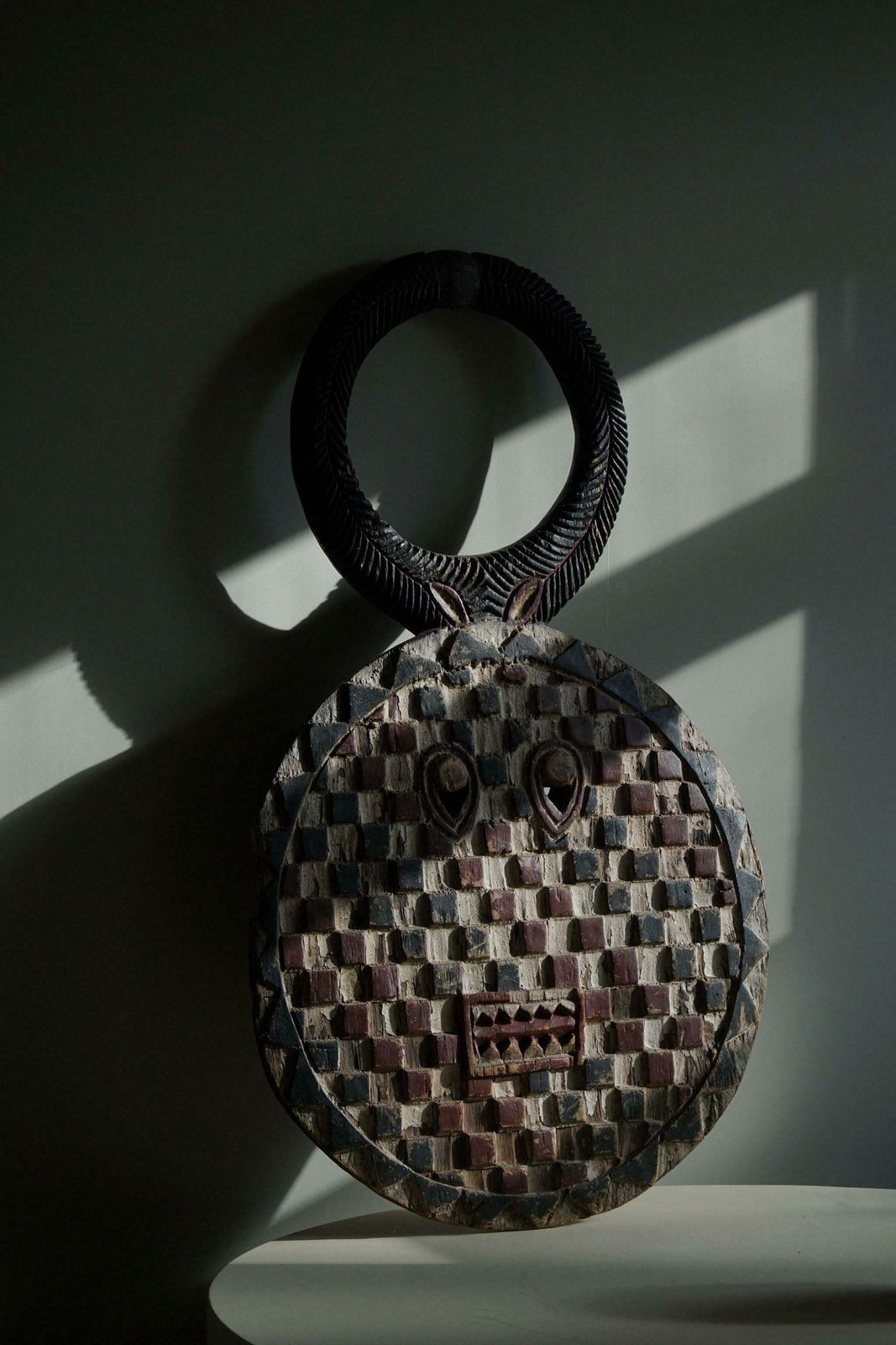 Large African Wooden Baule Kple Kple Tribal Mask, Ivory Coast, Mid 20th Century photo vintage