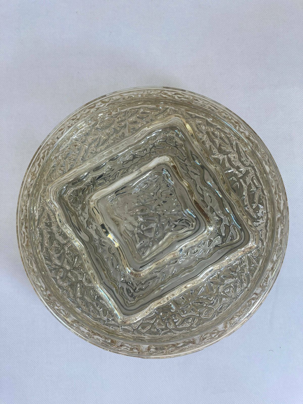 Vintage Yellow Glass Ceiling Lamp Retro / Made In Yugoslavia/ Vintage Ceiling Light / Vintage Wall Lamp / Glass Lamp photo furniture