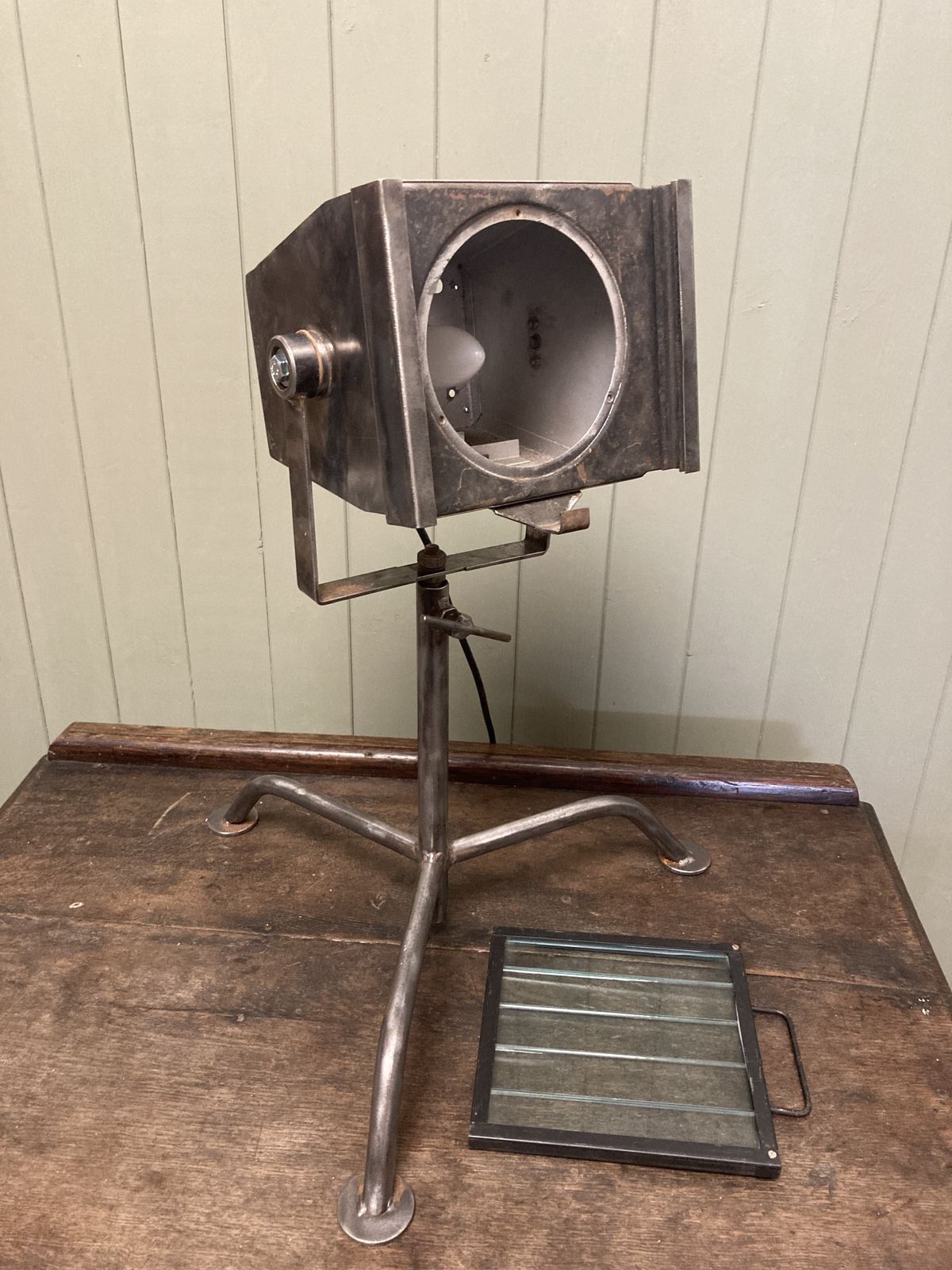 Vintage Film Spotlight Industrial Table Lamp photo buy