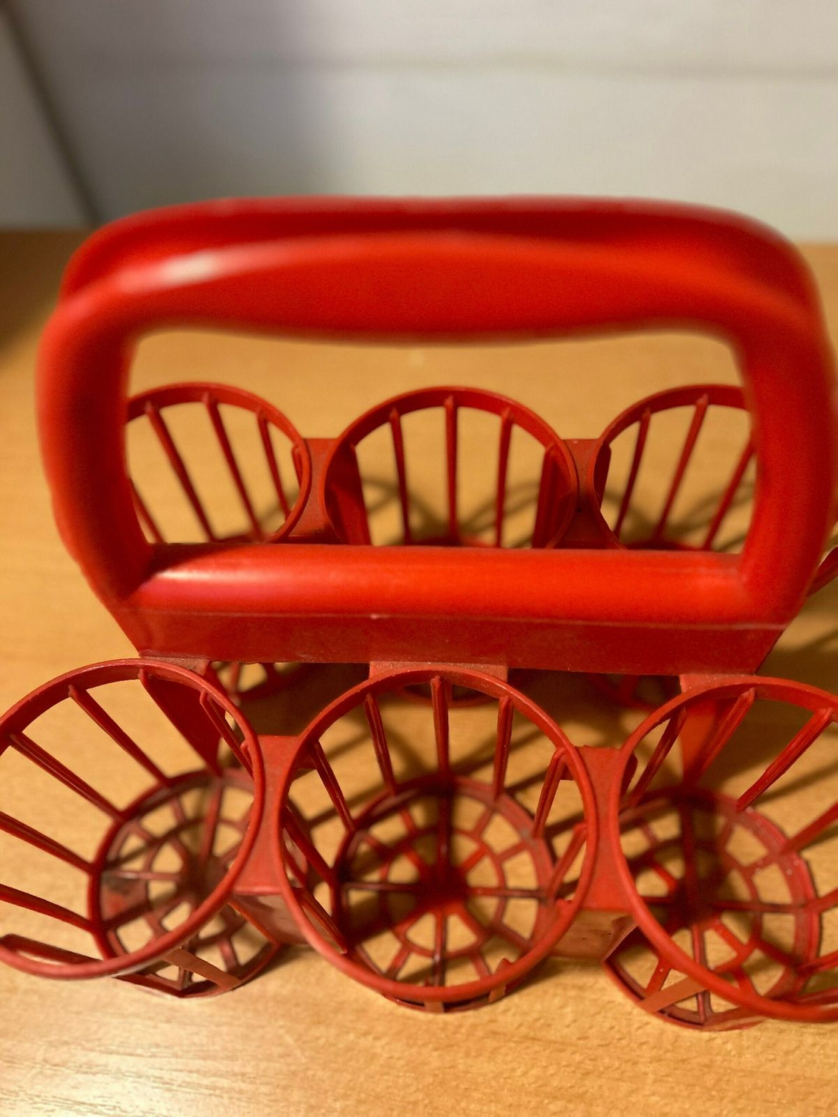 photo for sale Bottle Rack   Set Of 2 Vintage Orange Plastic Bottle Racks / Milk Bottle Racks / Wine Racks   1970s