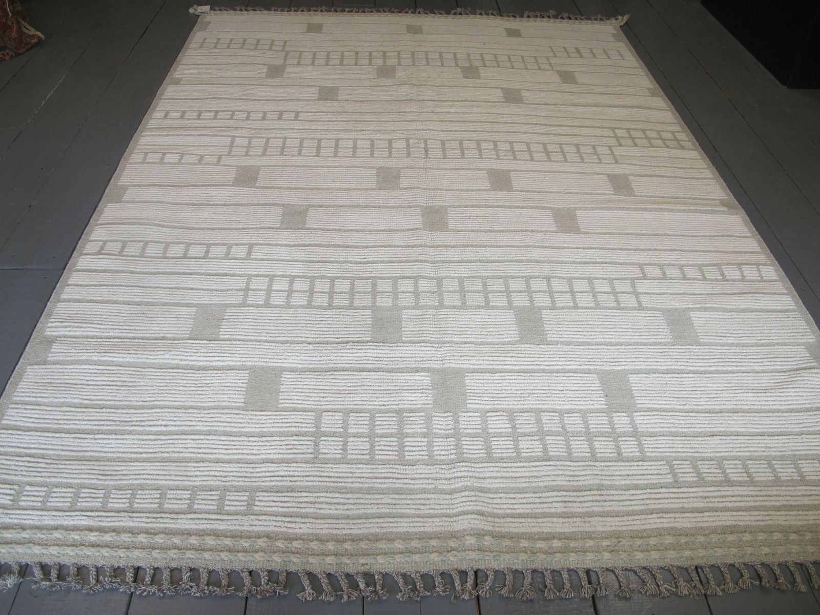 Modernist Hand Knotted Wool Carpet, 3.34m X 2.45m photo furniture