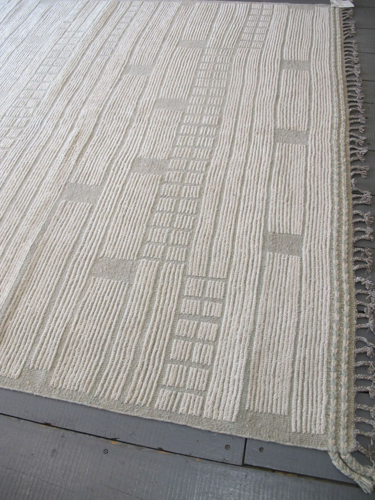Textiles Modernist Hand Knotted Wool Carpet, 3.34m X 2.45m photo