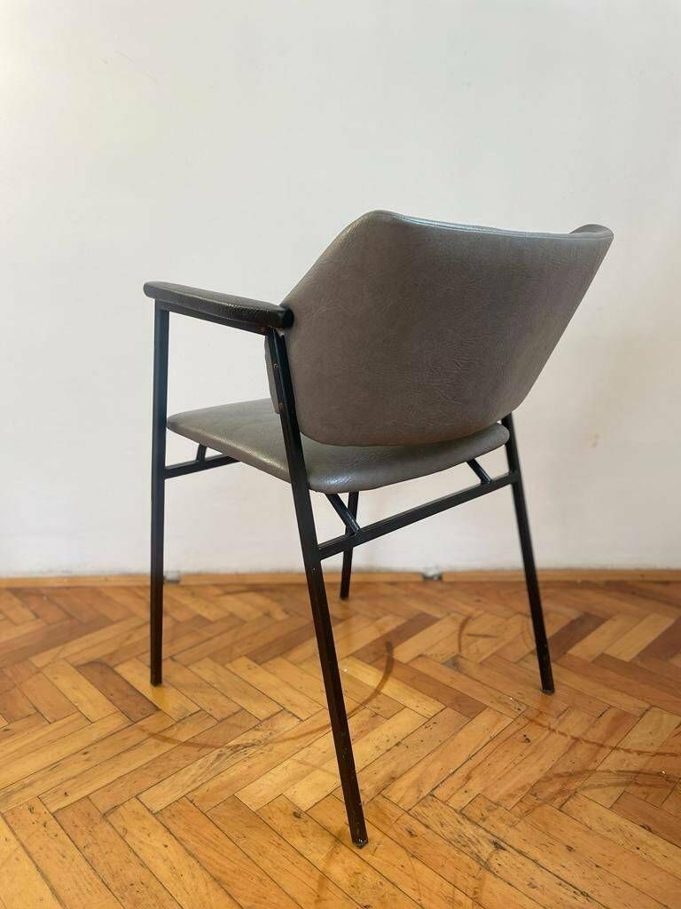 Vintage Lounge Armchair / Bar Stool / Mid Century Modern Easy Chair / Black / Armchair /Black Furniture / Stol Kamnik / Yugoslavia / '60s. photo vinterior