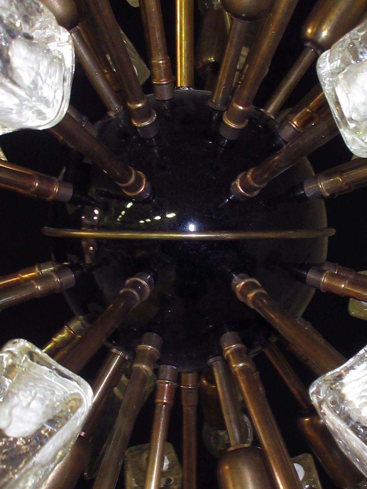 Exceptional Murano Trasparent Glass Sputnik Chandelier   51 Glasses photo vinterior
