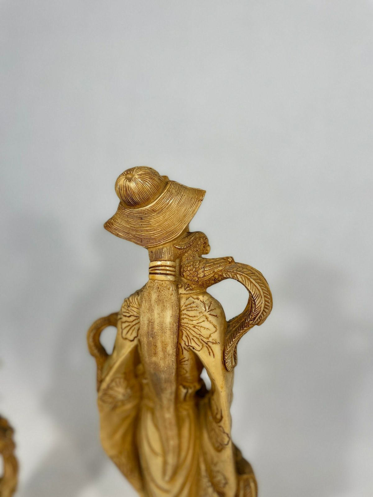 Vintage Chinoiserie Male And Female Statuary Of Good Luck /Vintage Decor/ Vintage Interior/ Asian Art/ Retro Decor photo 375.0