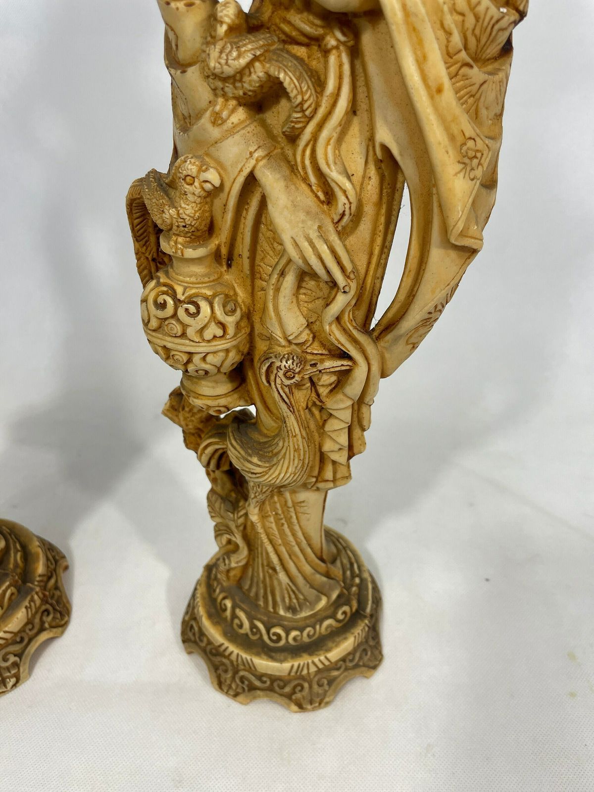 Vintage Chinoiserie Male And Female Statuary Of Good Luck /Vintage Decor/ Vintage Interior/ Asian Art/ Retro Decor photo vintage