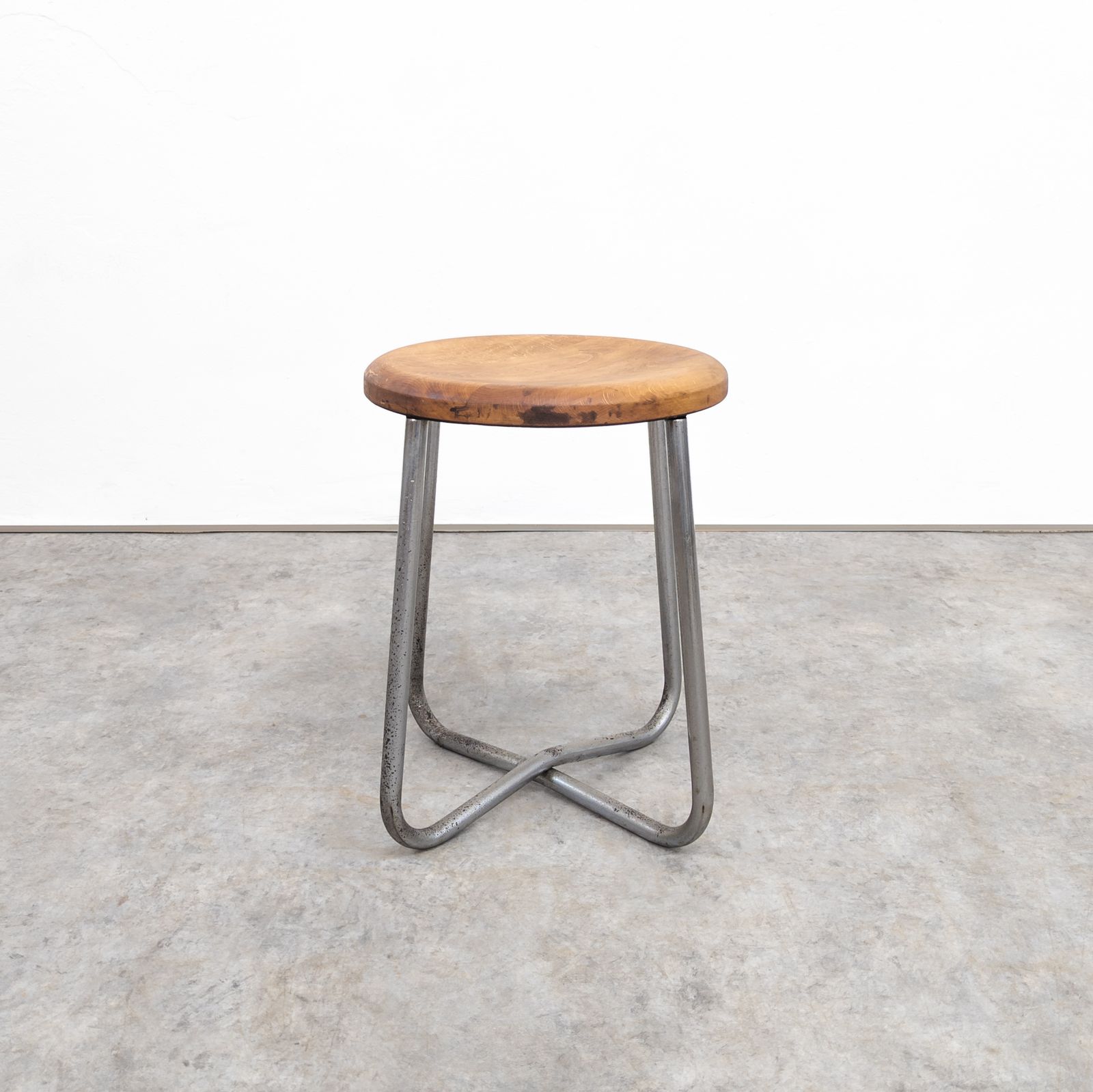 Bauhaus Tubular Steel Hocker By Karel Ort For Gottwald