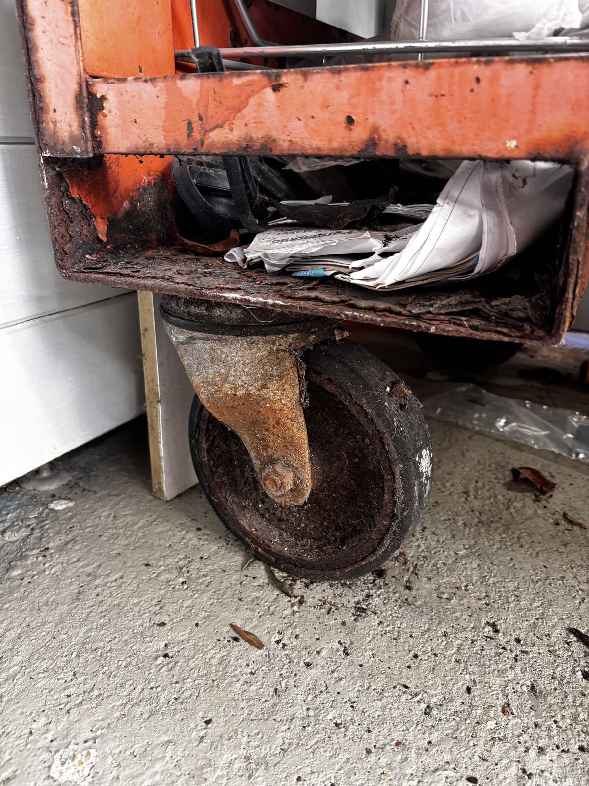 Industrial Metal Shelving Unit On Wheels. (Contents Not Included!) photo for sale