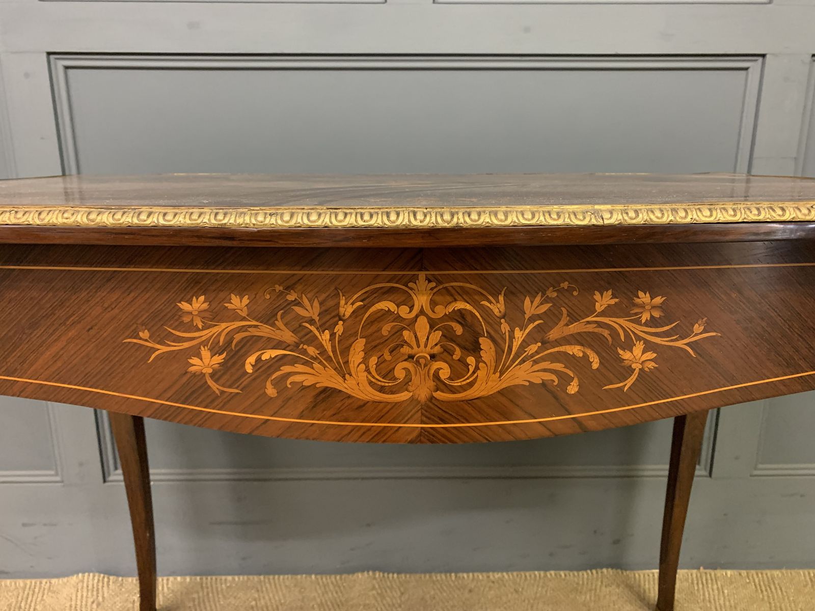 Inlaid Kingwood Floral Marquetry Table photo furniture