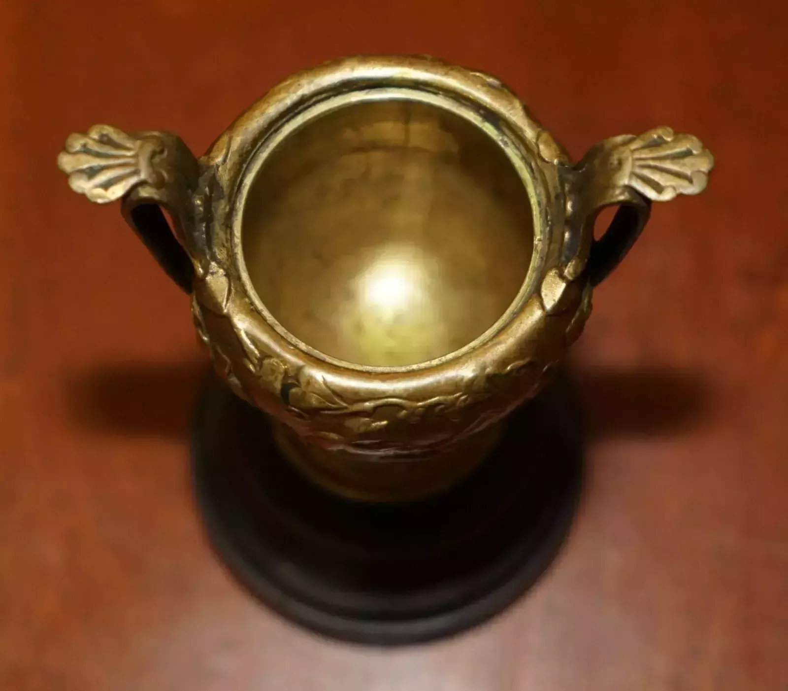 Home Decor Matching Pair Of Antique Roman Grand Tour Hercules Gilt Brass Marble Base Cups photo
