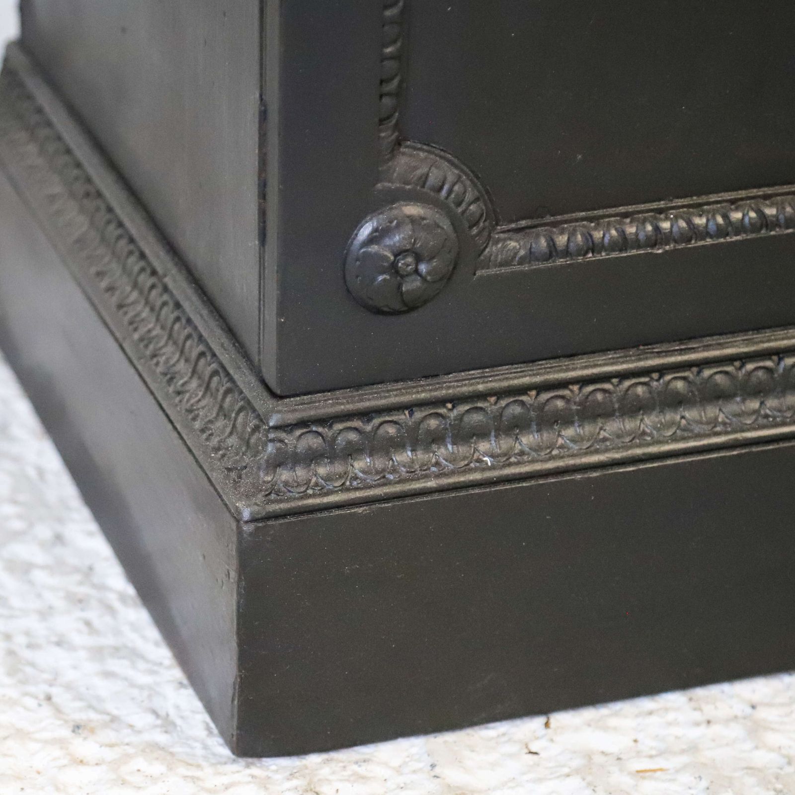 English Circa 1900 English Country House Bookcase In Black Paint photo vinterior