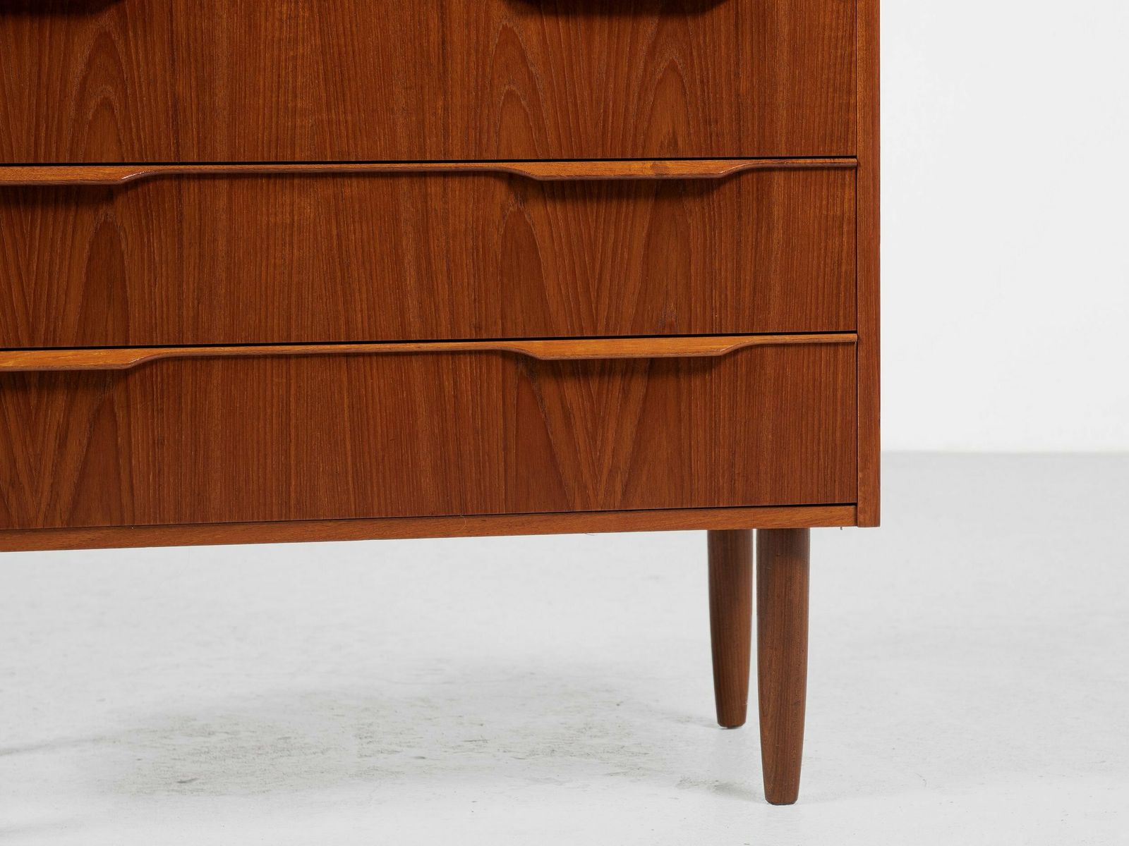 Midcentury Danish Chest Of 6 Drawers In Teak 1960s   Long Drawer Handle With 2 Handles photo buy