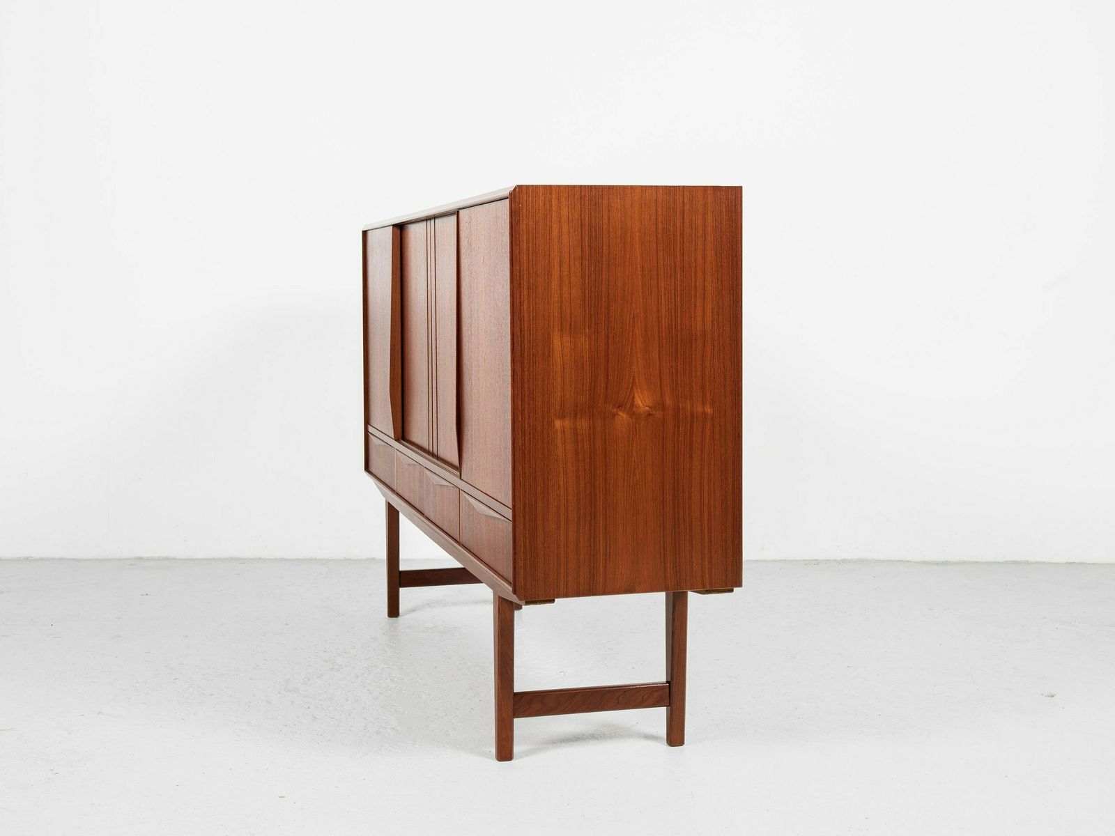 Midcentury Danish Highboard In Teak By E.W. Bach For Sejling Skabe 1960s   With 4 Doors And 4 Drawers photo Furniture