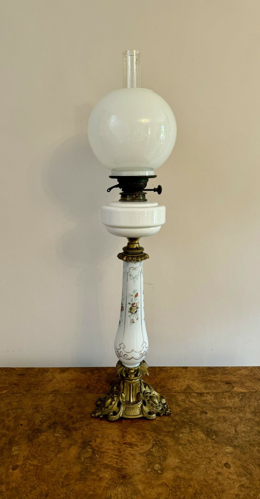 Fantastic Quality Victorian Oil Lamp photo for sale