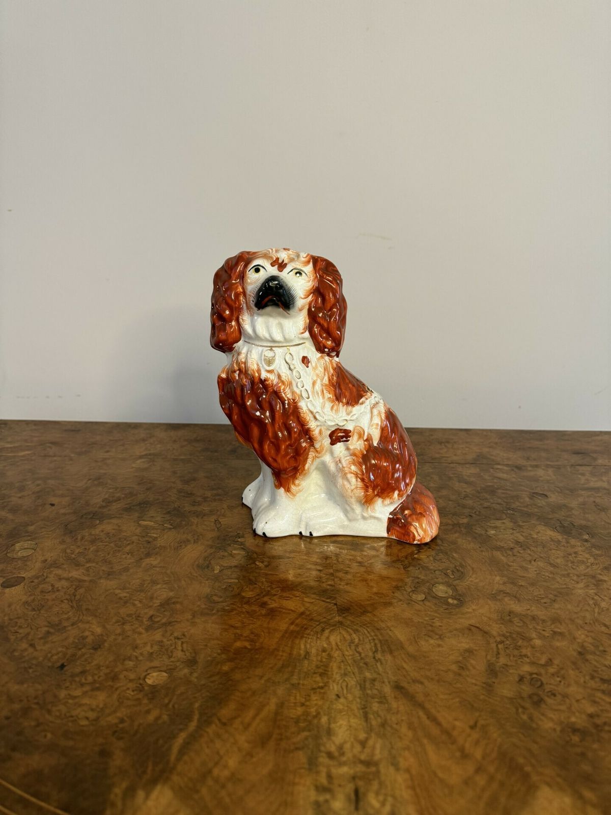 Victorian Staffordshire Spaniel Seated Dog photo furniture