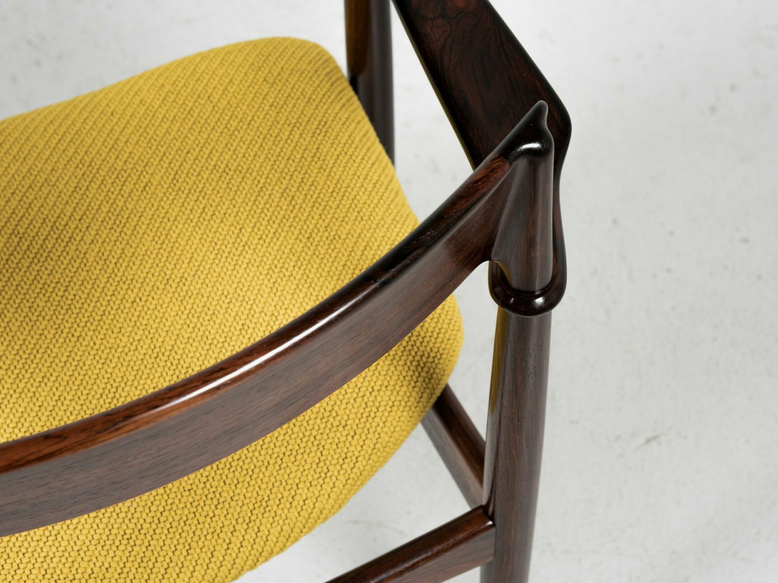 Midcentury Danish Chair With Armrests In Rosewood By Henry Rosengren Hansen For Brande Møbelindustri 1960s photo vinterior