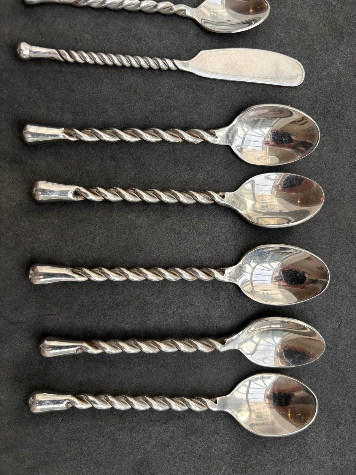 Set Of 11 Flatware Forged Cutlery French Spare Twisted Brutalist Decor Medieval Style Gift Postmodern Replacement Single Flatware photo vinterior