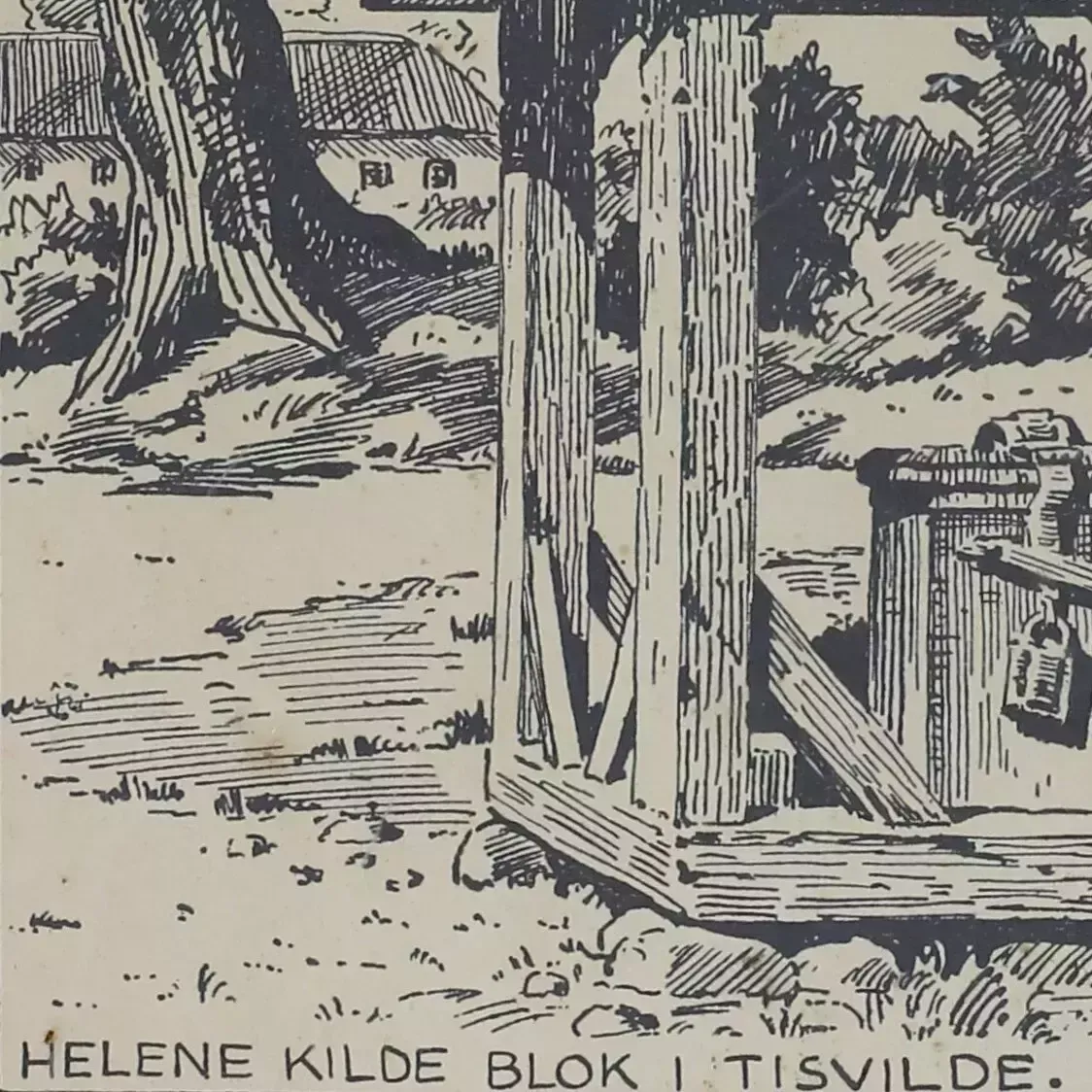 Woodcut Engraving By Ebba Holm. Helene Kilde Blok photo for sale