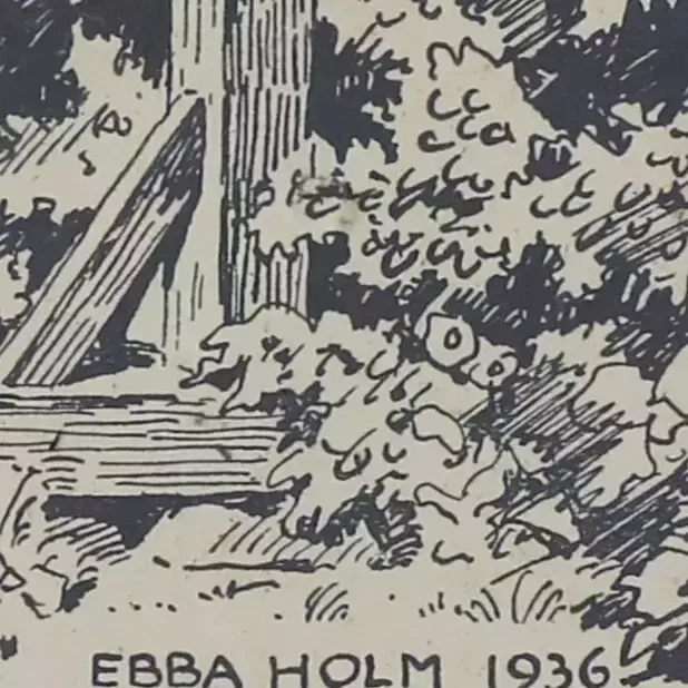 Woodcut Engraving By Ebba Holm. Helene Kilde Blok photo Art