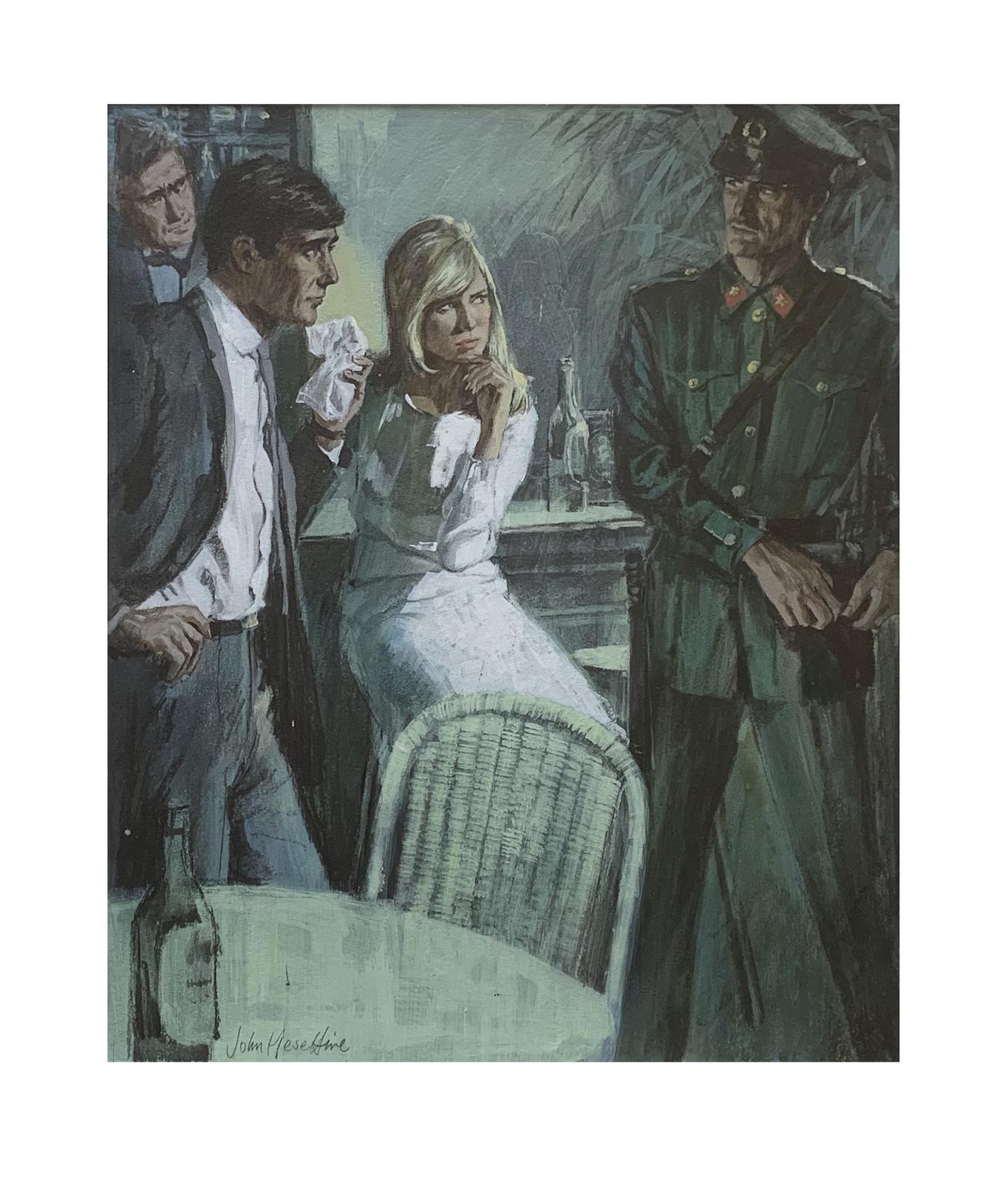 John Heseltine (British, 1923 2016) Original Illustration Or Commercial Oil Painting C. 1970s