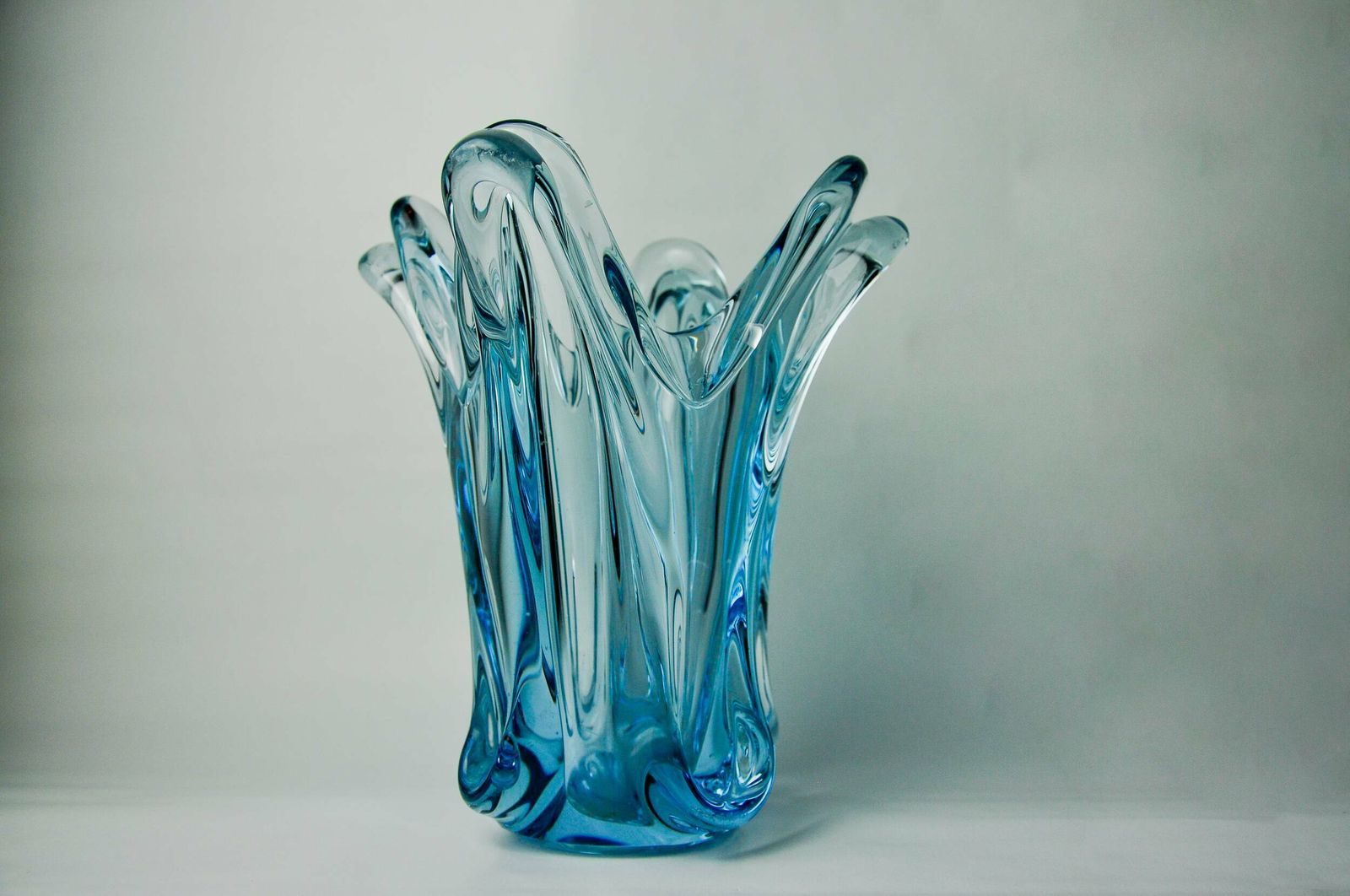 Blue Seguso Vase In Murano Glass, Italy, 1970 photo Home Decor