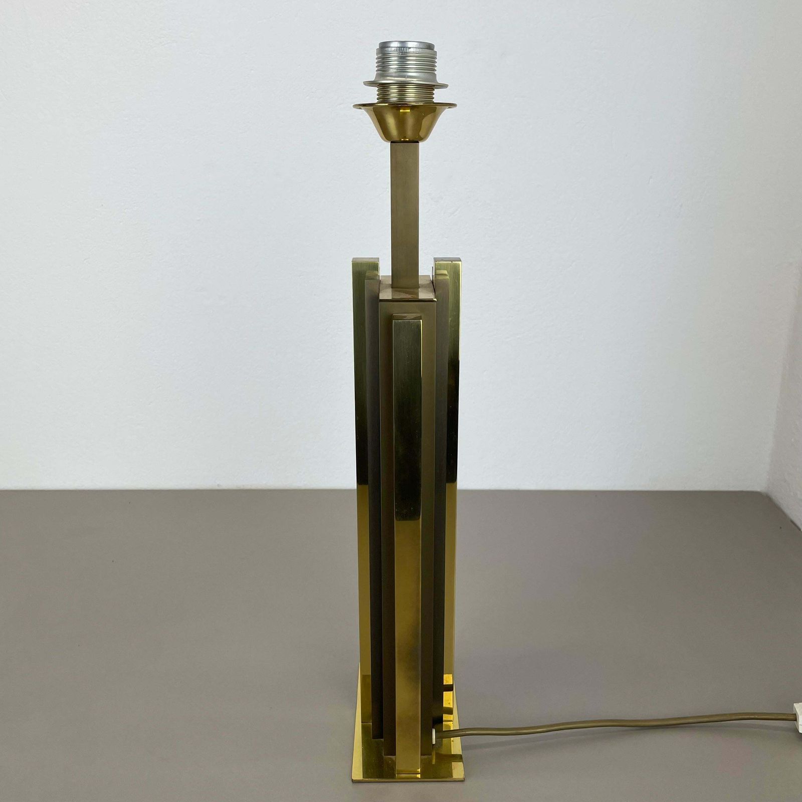 photo buy Xl Hollywood Regency Brass Bicolor Table Light In Willy Rizzo Style, Italy 1970s