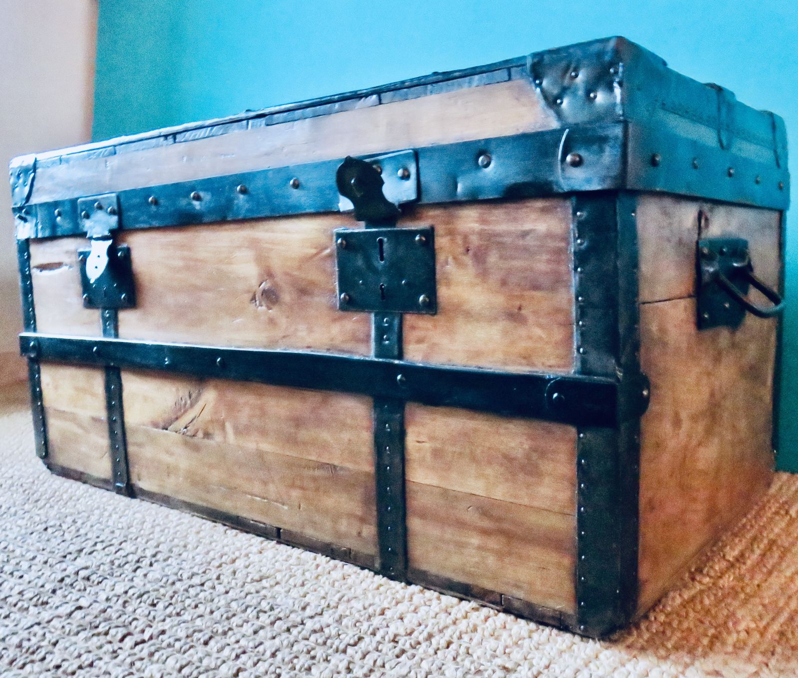 Cargo Trunk Or Seat. Wood And Metal, Frane Around 1900. photo furniture