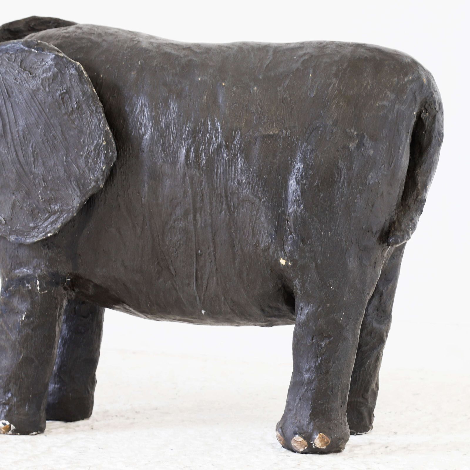 Unusual 1940 1950’s French Papier Mâché Model Elephant photo 1125.0