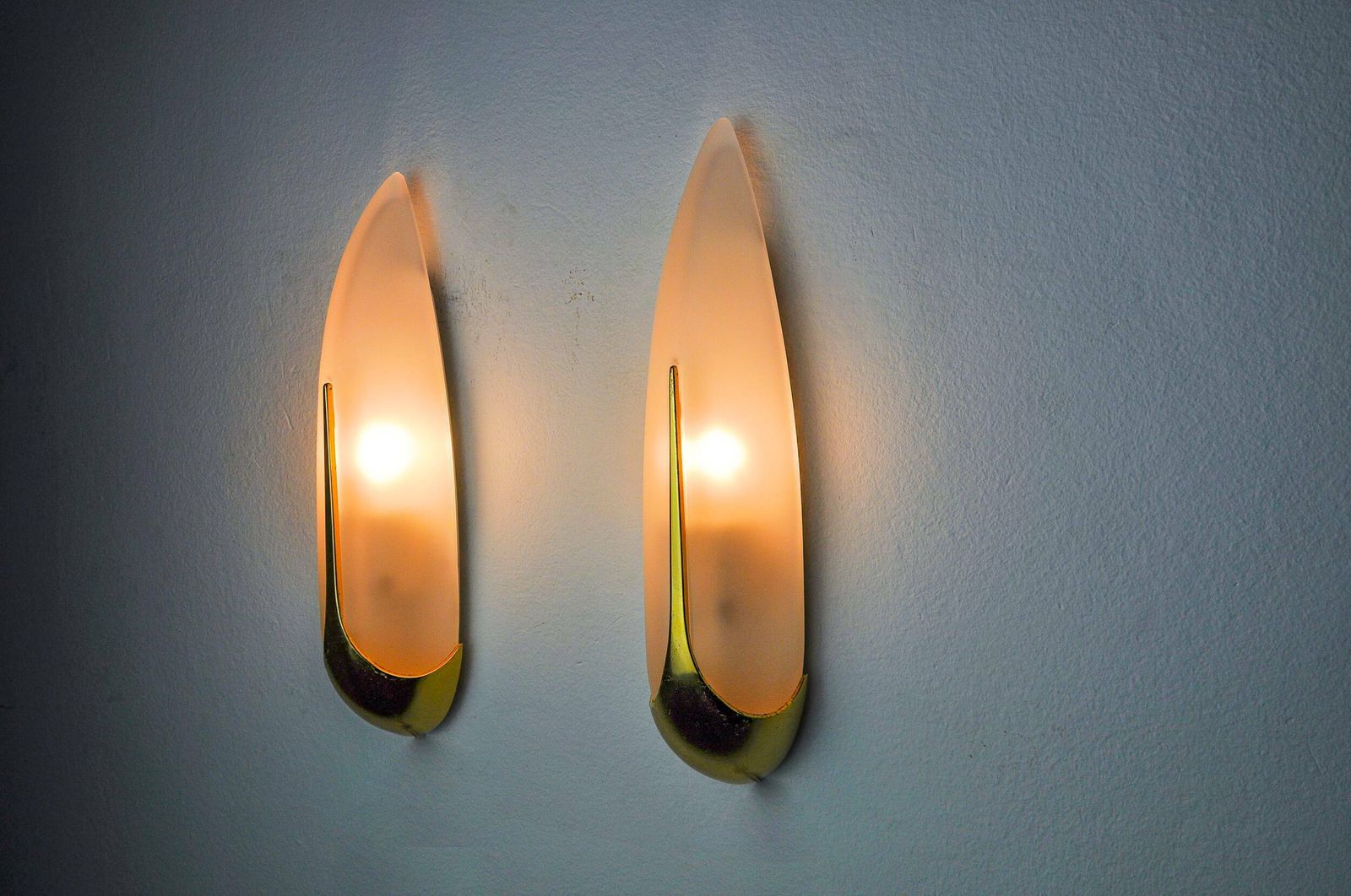 Pair Of Idearte "Ear Of Corn" Wall Lights, Spain, 1980 photo for sale