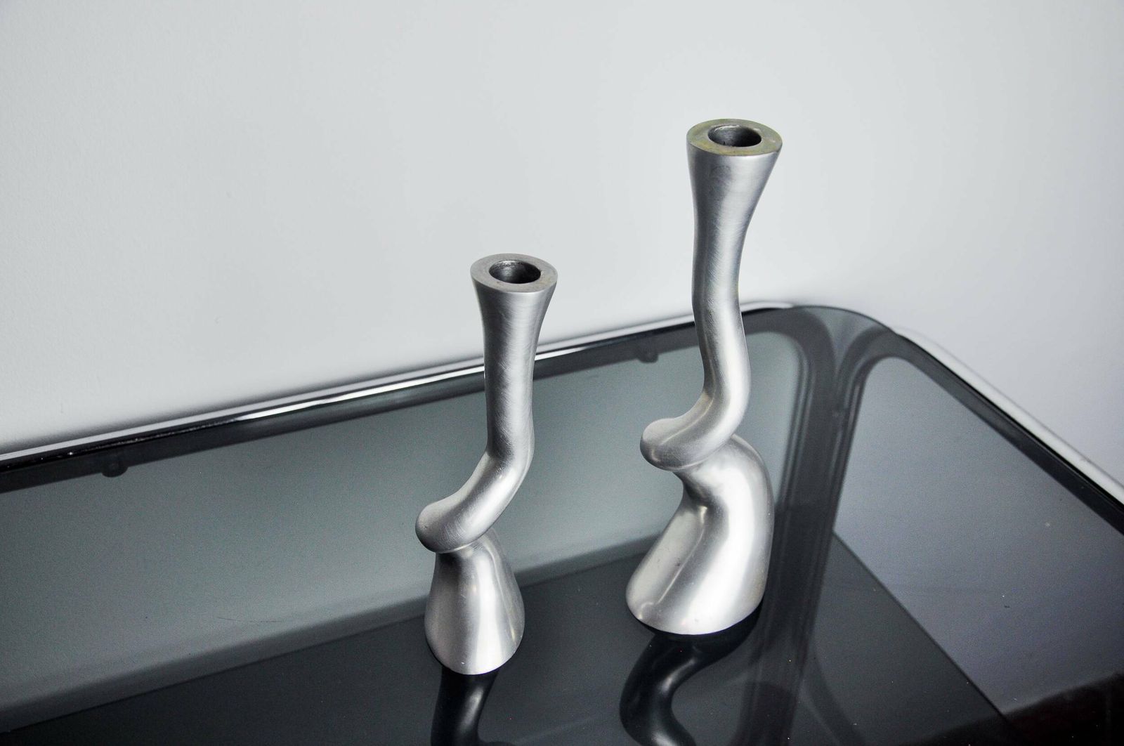 Pair Of Brutalist Candle Holders By Art3, Spain, 1970 photo 725.0