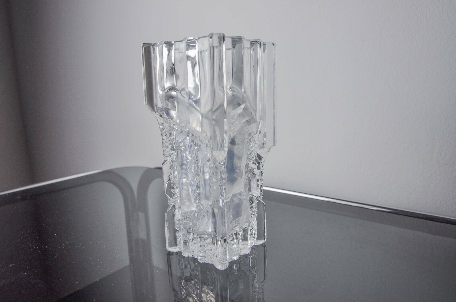 Limburg Vase With Ice Cube Effect In Glass, Germany, 1970 photo furniture