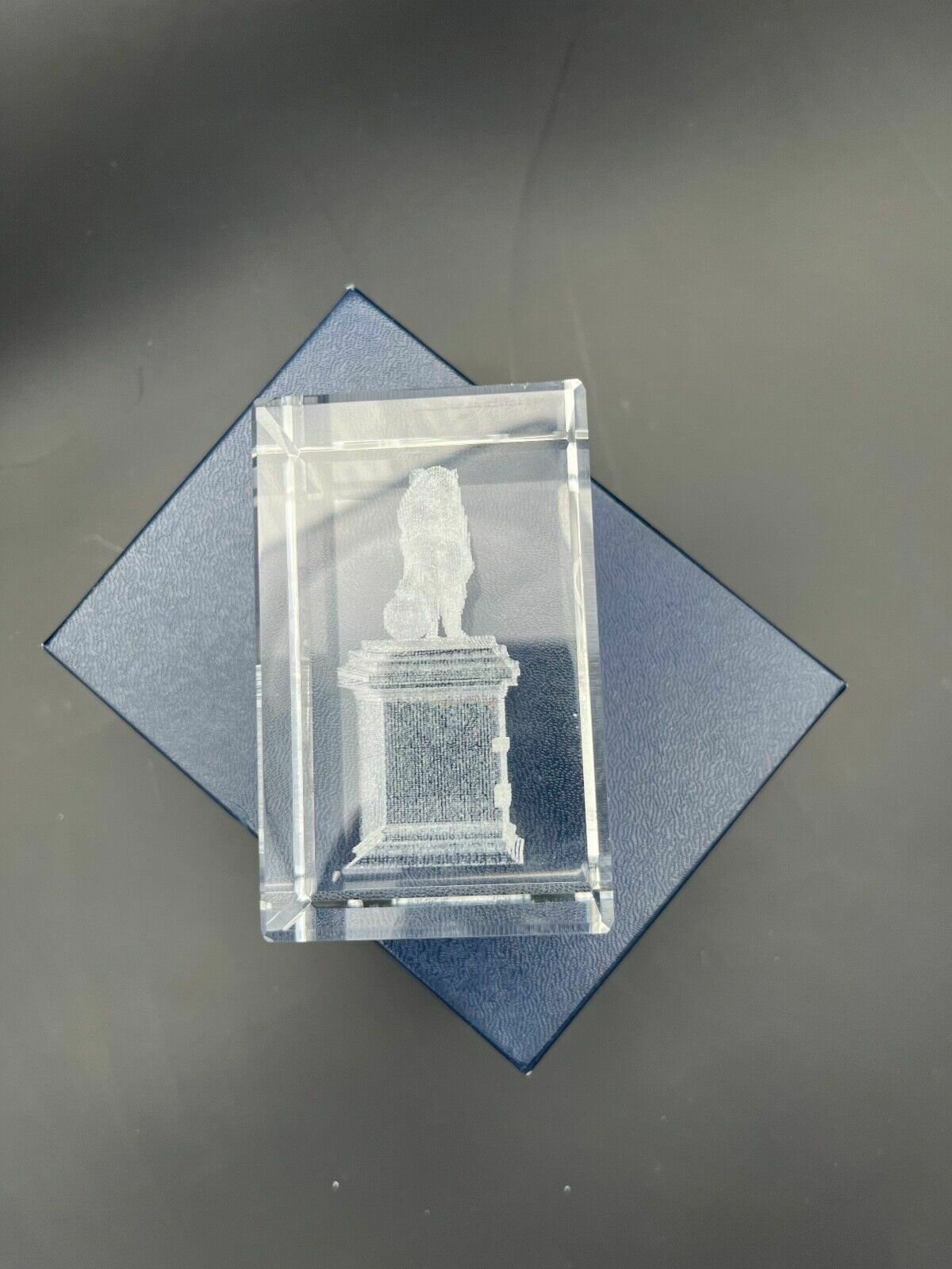 Waterloo 1815 Handmade Crystal Paperweight Souvenir Napoleonica Circa 1990 photo Home Decor