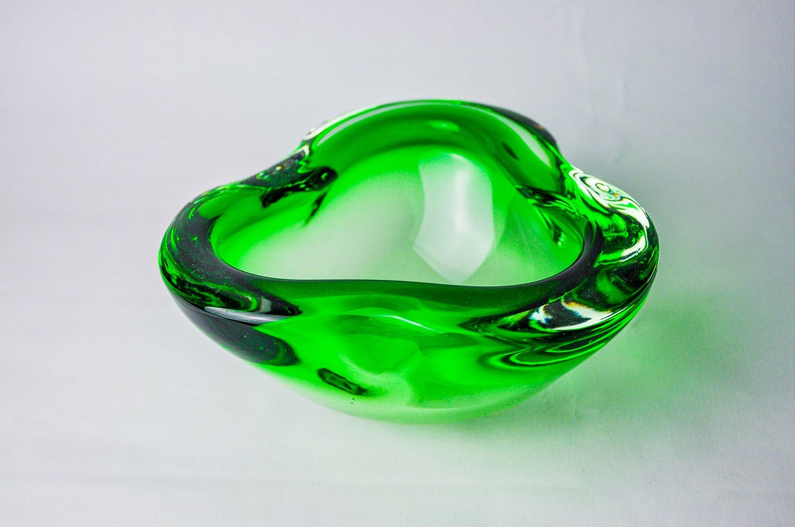 Green Sommerso Ashtray By Seguso, Murano Glass, Italy, 1970 photo buy