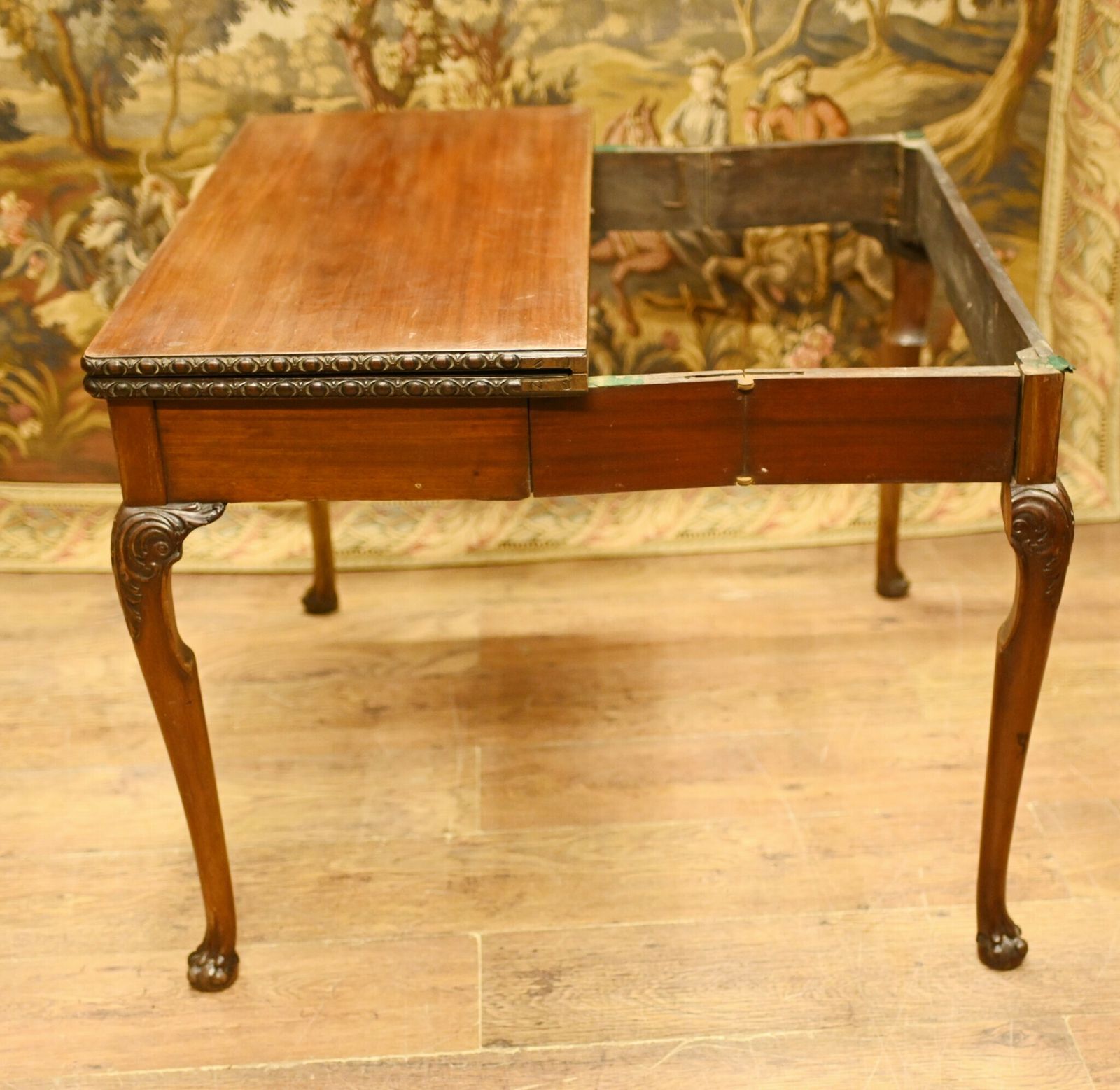 Georgian Card Table Mahogany Games Tables 1880 photo vintage