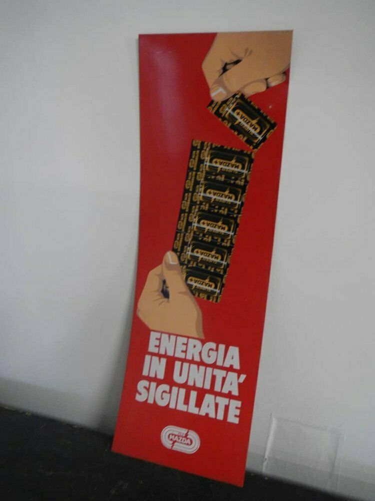 Mazda Tin Sign, 1980, 1980s, Vintage