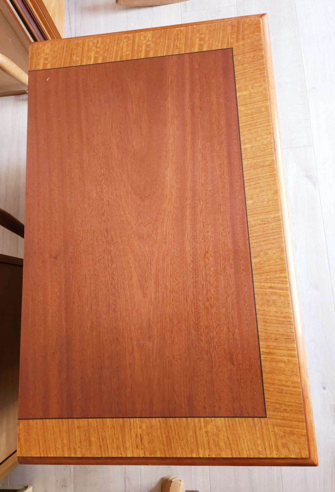 Two Tone, Mid Century Cabinet, Mahogany, Tiger Maple & Teak photo buy