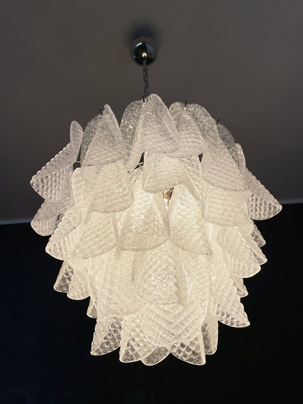 Italian Vintage Murano Chandelier   41 Glass Rondini photo Lighting