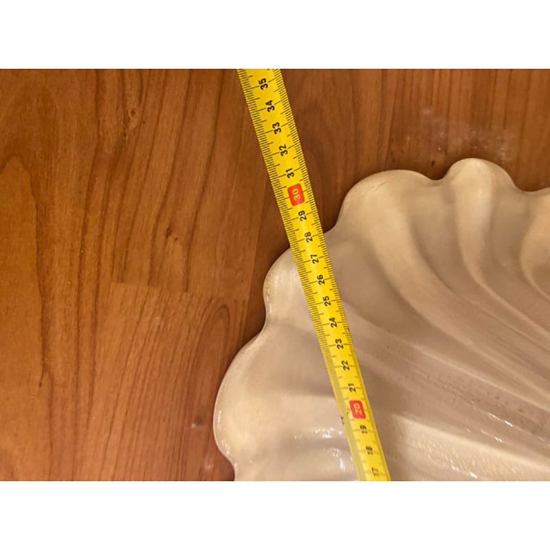 1990s Italian Venetian White And Gold Murano Glass Style Coffee Table photo for sale